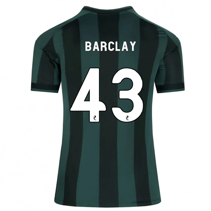 Danxen Børn Lucy Barclay #43 Mørk Skifergrå Sort Udebane Spillertrøjer 2026/27 Trøje T-Shirt