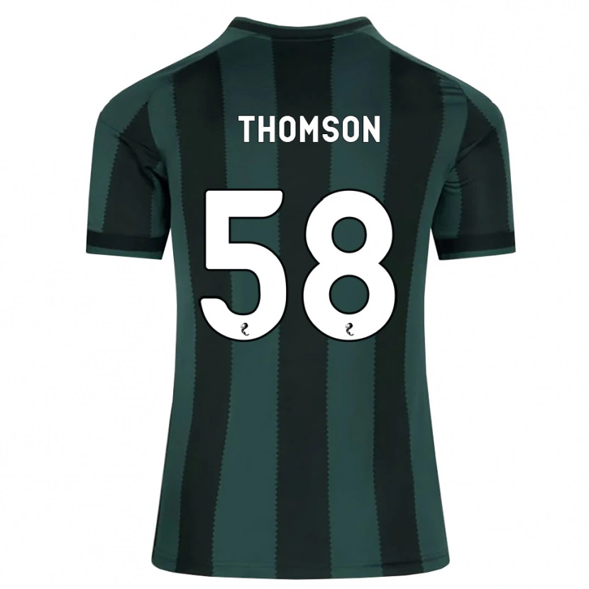 Danxen Børn Corey Thomson #58 Mørk Skifergrå Sort Udebane Spillertrøjer 2026/27 Trøje T-Shirt