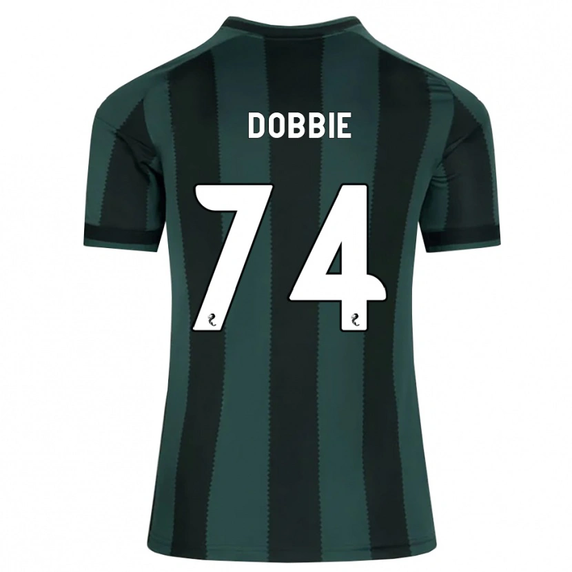 Danxen Børn Lewis Dobbie #74 Mørk Skifergrå Sort Udebane Spillertrøjer 2026/27 Trøje T-Shirt