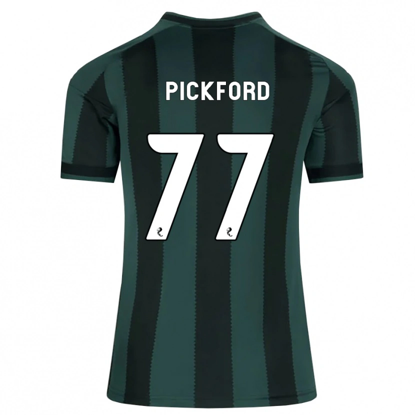 Danxen Børn Tom Pickford #77 Mørk Skifergrå Sort Udebane Spillertrøjer 2026/27 Trøje T-Shirt