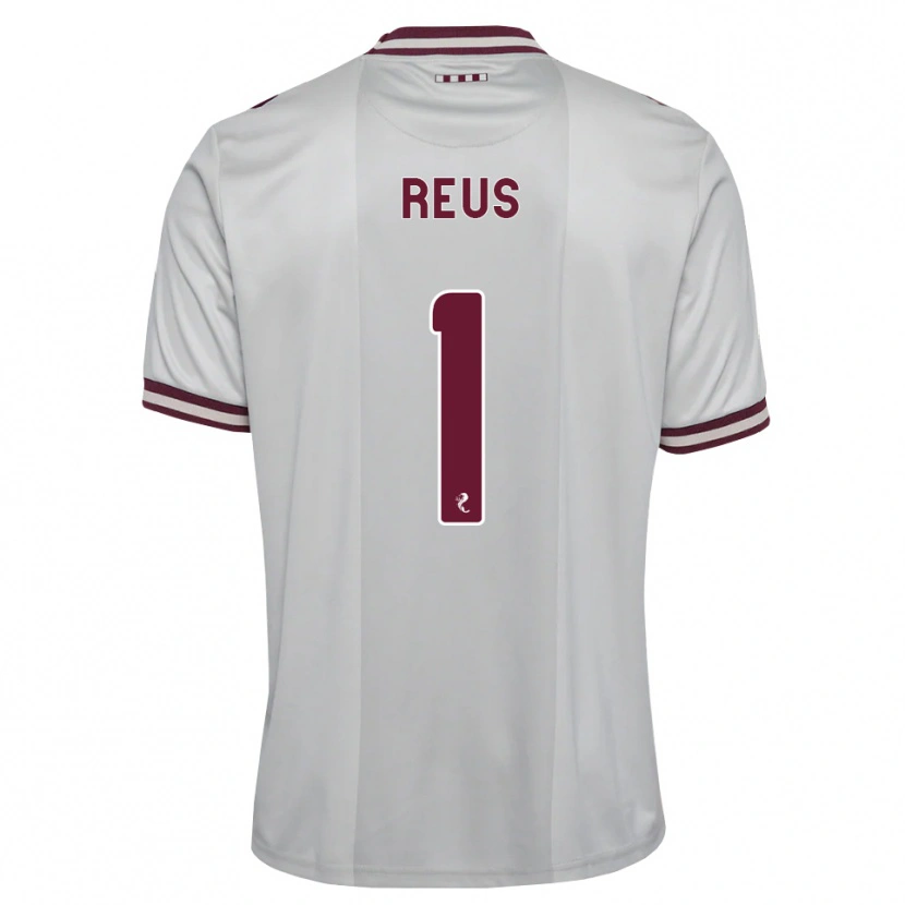 Danxen Børn Beau Reus #1 Hvid Bordeaux Udebane Spillertrøjer 2026/27 Trøje T-Shirt