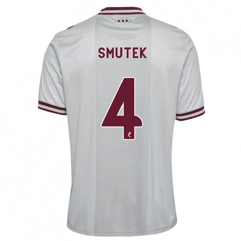 Danxen Børn Kai Smutek #4 Hvid Bordeaux Udebane Spillertrøjer 2026/27 Trøje T-Shirt