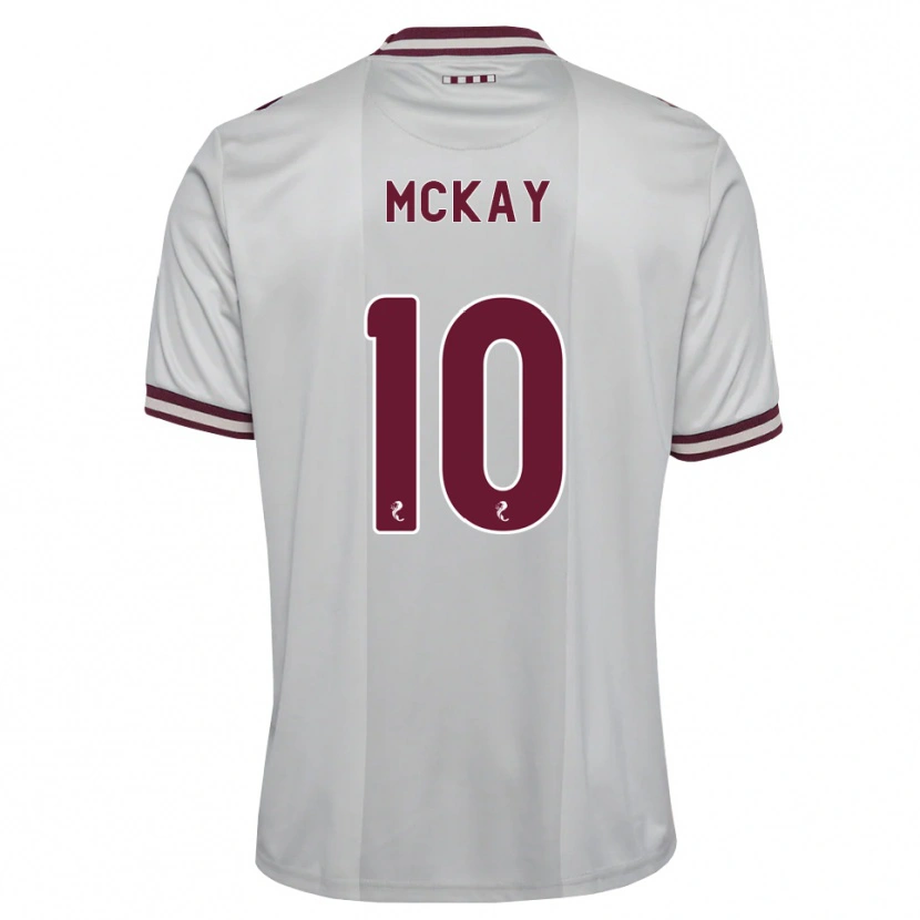 Danxen Børn Barrie Mckay #10 Hvid Bordeaux Udebane Spillertrøjer 2026/27 Trøje T-Shirt