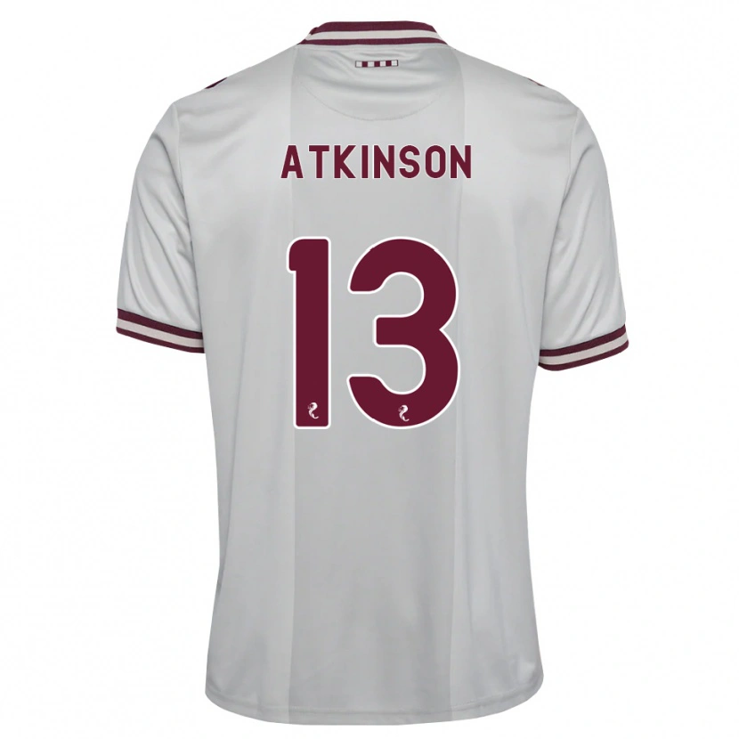 Danxen Børn Nathaniel Atkinson #13 Hvid Bordeaux Udebane Spillertrøjer 2026/27 Trøje T-Shirt