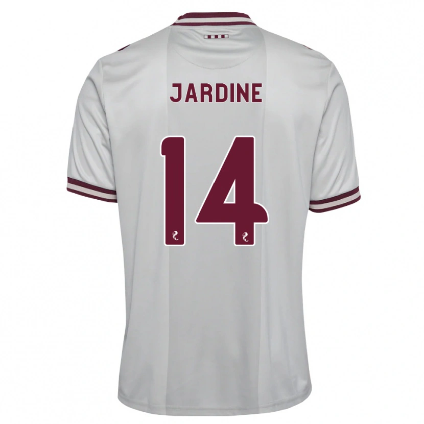 Danxen Børn Kayla Jardine #14 Hvid Bordeaux Udebane Spillertrøjer 2026/27 Trøje T-Shirt