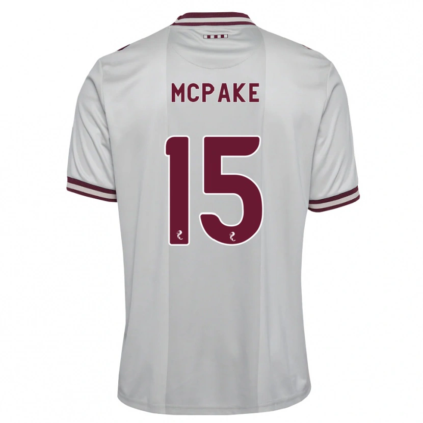 Danxen Børn Josh Mcpake #15 Hvid Bordeaux Udebane Spillertrøjer 2026/27 Trøje T-Shirt