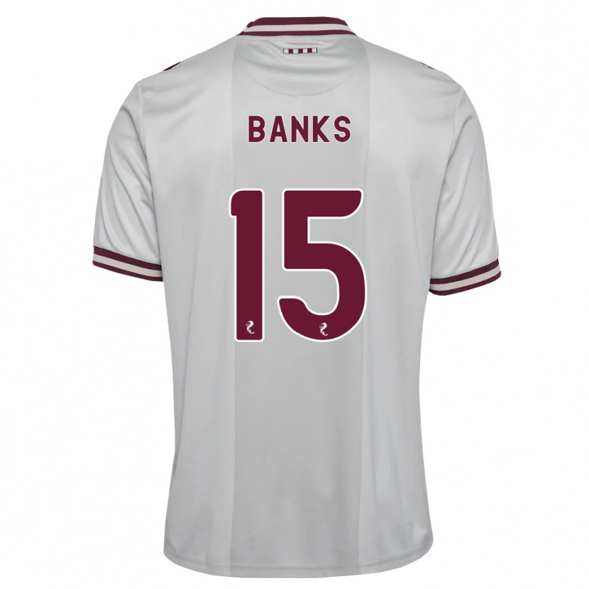 Danxen Børn Euan Banks #15 Hvid Bordeaux Udebane Spillertrøjer 2026/27 Trøje T-Shirt