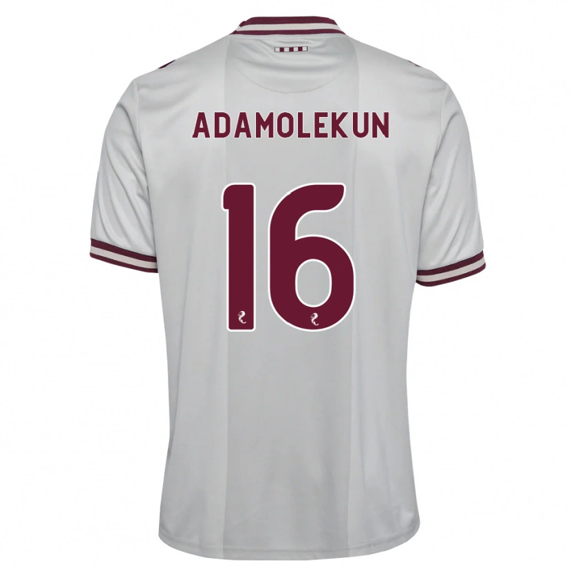 Danxen Børn Olufolasade Adamolekun #16 Hvid Bordeaux Udebane Spillertrøjer 2026/27 Trøje T-Shirt