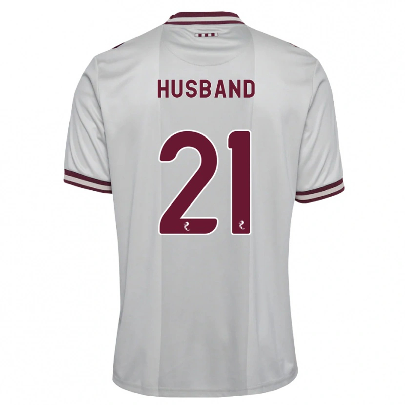 Danxen Børn Erin Husband #21 Hvid Bordeaux Udebane Spillertrøjer 2026/27 Trøje T-Shirt
