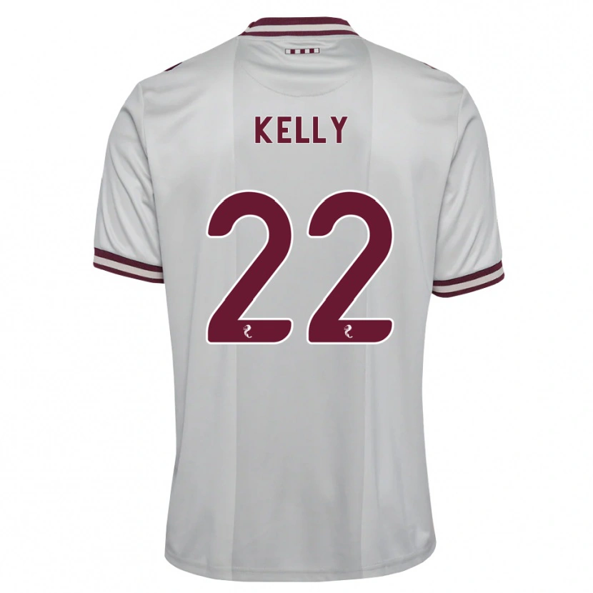 Danxen Børn Ryan Kelly #22 Hvid Bordeaux Udebane Spillertrøjer 2026/27 Trøje T-Shirt