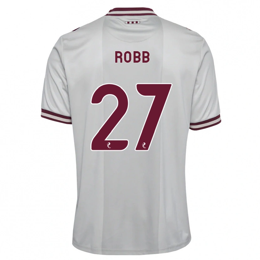 Danxen Børn Callen Robb #27 Hvid Bordeaux Udebane Spillertrøjer 2026/27 Trøje T-Shirt