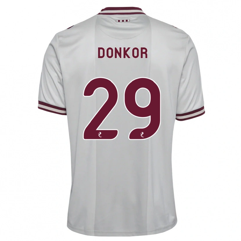Danxen Børn Jaedon Donkor #29 Hvid Bordeaux Udebane Spillertrøjer 2026/27 Trøje T-Shirt