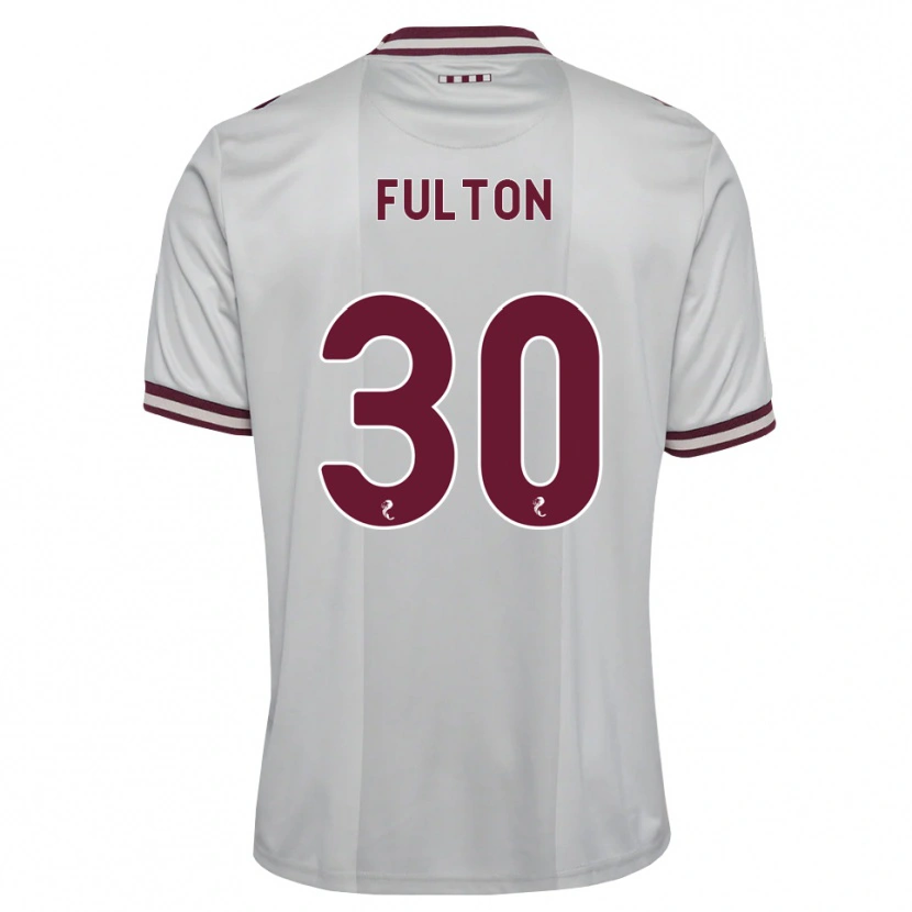 Danxen Børn Ryan Fulton #30 Hvid Bordeaux Udebane Spillertrøjer 2026/27 Trøje T-Shirt