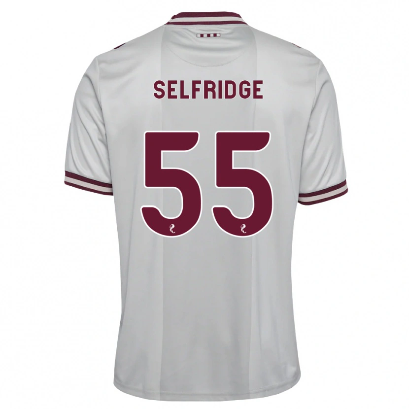 Danxen Børn Louis Selfridge #55 Hvid Bordeaux Udebane Spillertrøjer 2026/27 Trøje T-Shirt