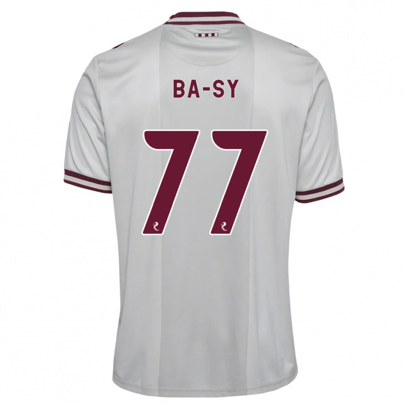 Danxen Børn Amadou Ba-Sy #77 Hvid Bordeaux Udebane Spillertrøjer 2026/27 Trøje T-Shirt