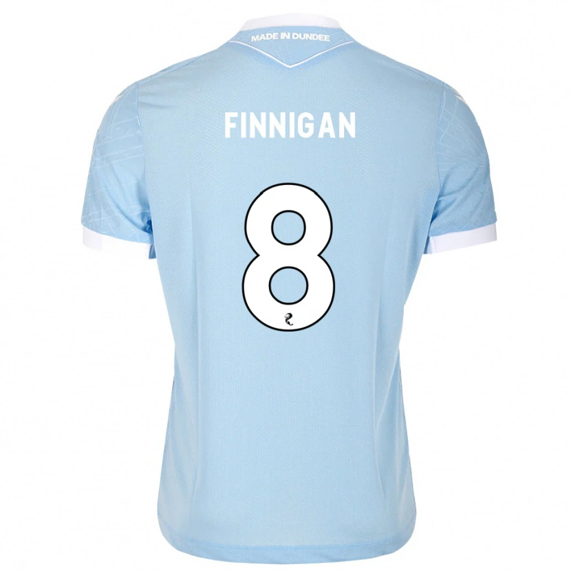 Danxen Børn Ryan Finnigan #8 Lys Himmelblå Hvid Udebane Spillertrøjer 2026/27 Trøje T-Shirt