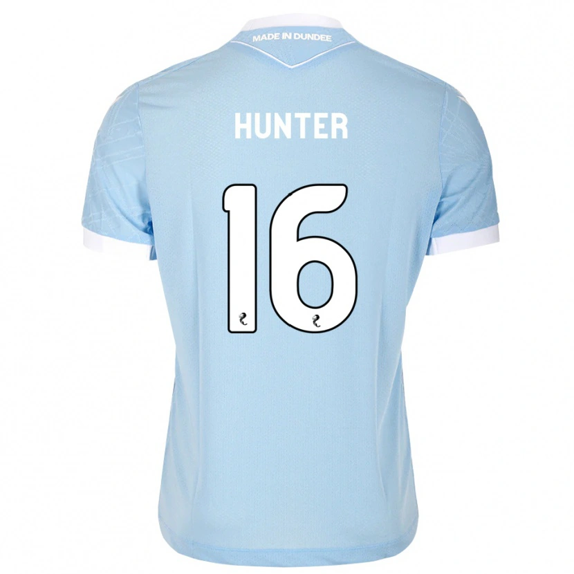 Danxen Børn Michael Hunter #16 Lys Himmelblå Hvid Udebane Spillertrøjer 2026/27 Trøje T-Shirt