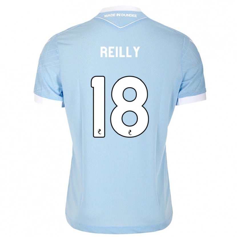Danxen Børn Charlie Reilly #18 Lys Himmelblå Hvid Udebane Spillertrøjer 2026/27 Trøje T-Shirt