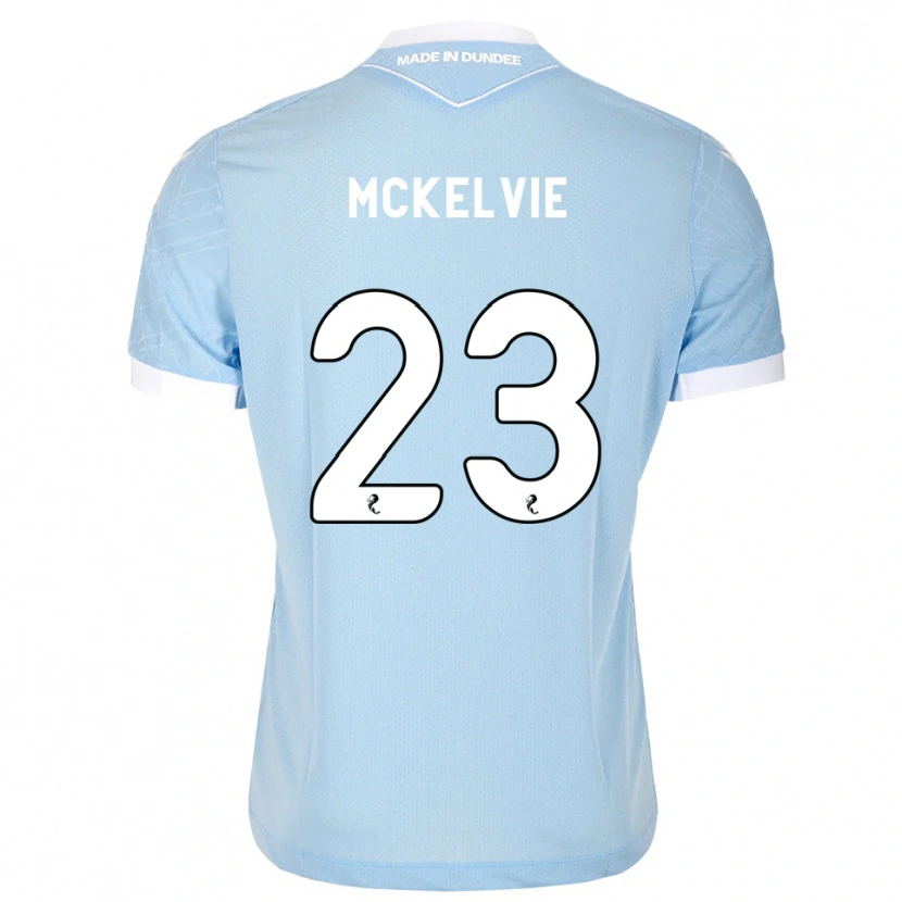Danxen Børn Lewis Mckelvie #23 Lys Himmelblå Hvid Udebane Spillertrøjer 2026/27 Trøje T-Shirt