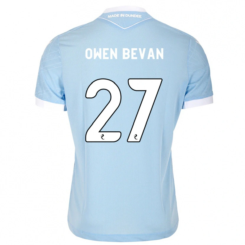 Danxen Børn Owen Bevan #27 Lys Himmelblå Hvid Udebane Spillertrøjer 2026/27 Trøje T-Shirt