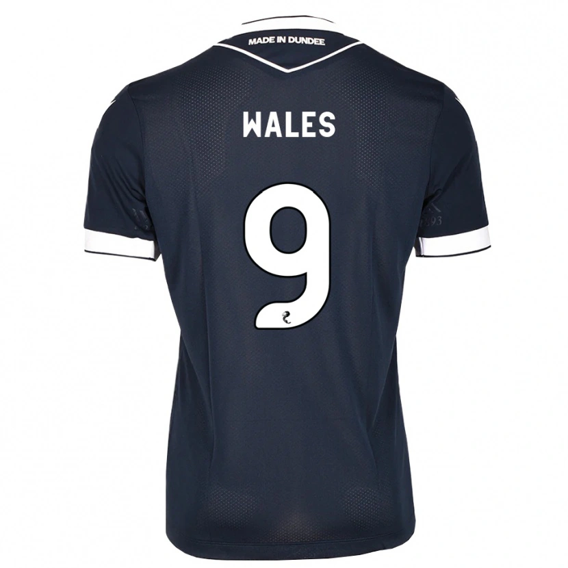 Danxen Børn Bobby Wales #9 Midnatsblå Hvid Hjemmebane Spillertrøjer 2026/27 Trøje T-Shirt