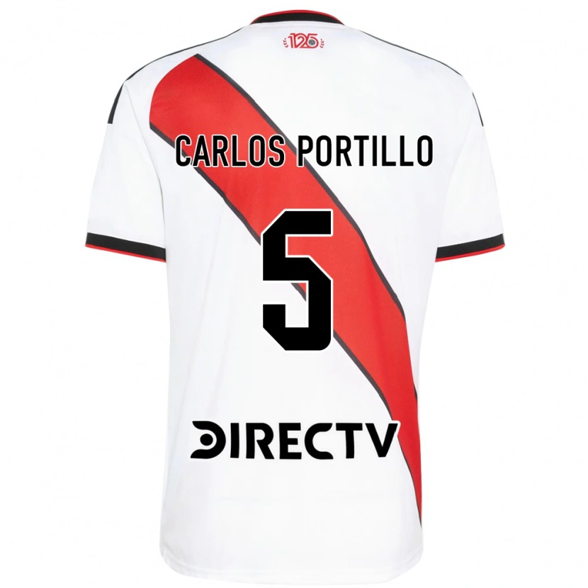 Danxen Mænd Juan Carlos Portillo #5 Rød Hvid Sort Hjemmebane Spillertrøjer 2026/27 Trøje T-Shirt