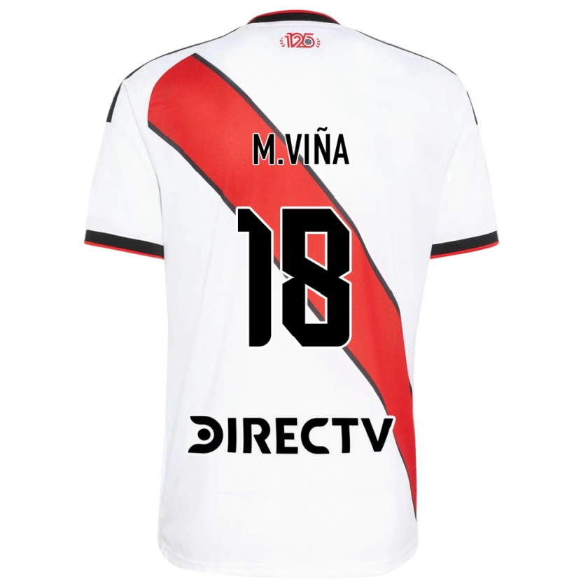 Danxen Mænd Matías Viña #18 Rød Hvid Sort Hjemmebane Spillertrøjer 2026/27 Trøje T-Shirt