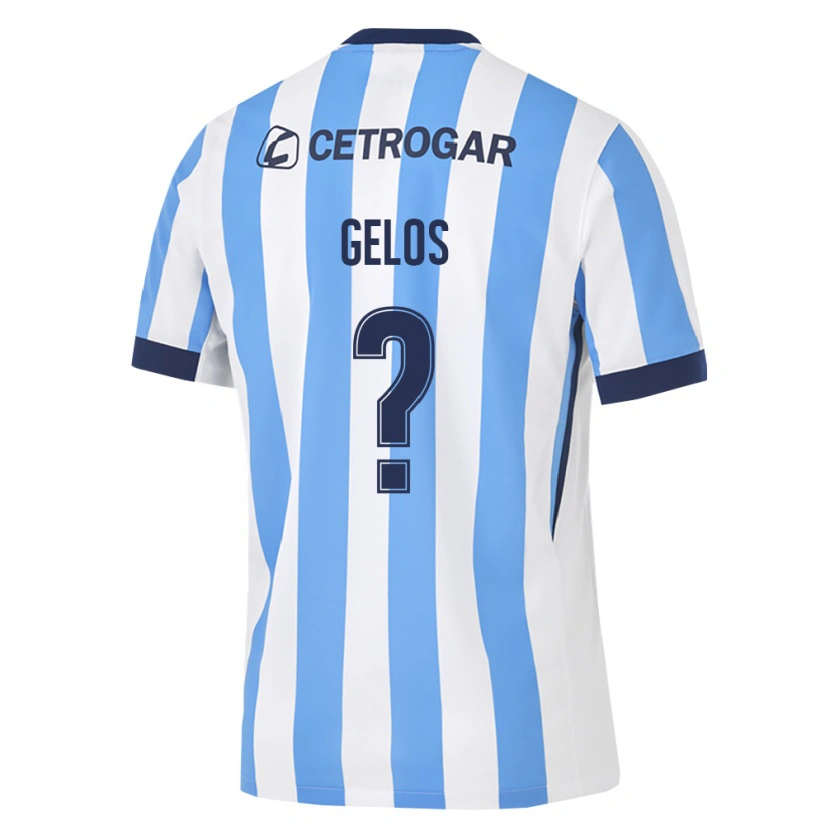 Danxen Mænd Valentín Gelos #0 Lyseblå Hvid Sort Hjemmebane Spillertrøjer 2026/27 Trøje T-Shirt