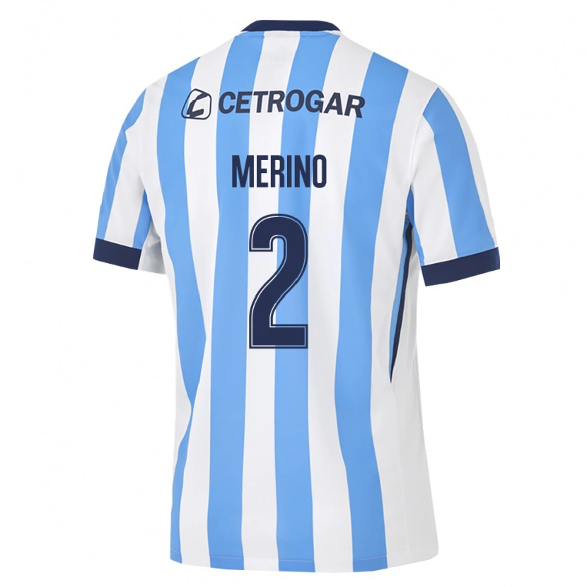 Danxen Mænd Jhoan Merino #2 Lyseblå Hvid Sort Hjemmebane Spillertrøjer 2026/27 Trøje T-Shirt