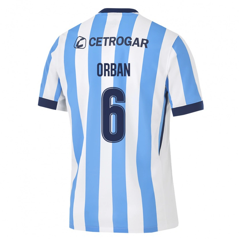 Danxen Mænd Lucas Orban #6 Lyseblå Hvid Sort Hjemmebane Spillertrøjer 2026/27 Trøje T-Shirt