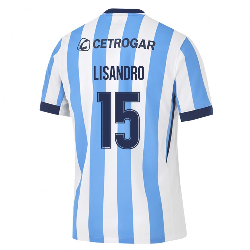 Danxen Mænd Lisandro Lopez #15 Lyseblå Hvid Sort Hjemmebane Spillertrøjer 2026/27 Trøje T-Shirt
