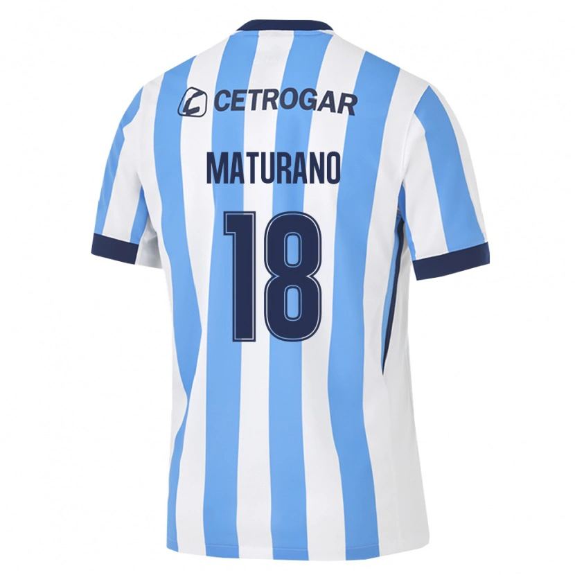 Danxen Mænd Agustina Maturano #18 Lyseblå Hvid Sort Hjemmebane Spillertrøjer 2026/27 Trøje T-Shirt