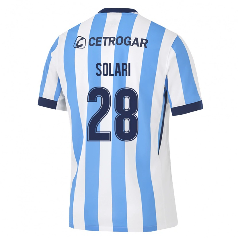Danxen Mænd Santiago Solari #28 Lyseblå Hvid Sort Hjemmebane Spillertrøjer 2026/27 Trøje T-Shirt