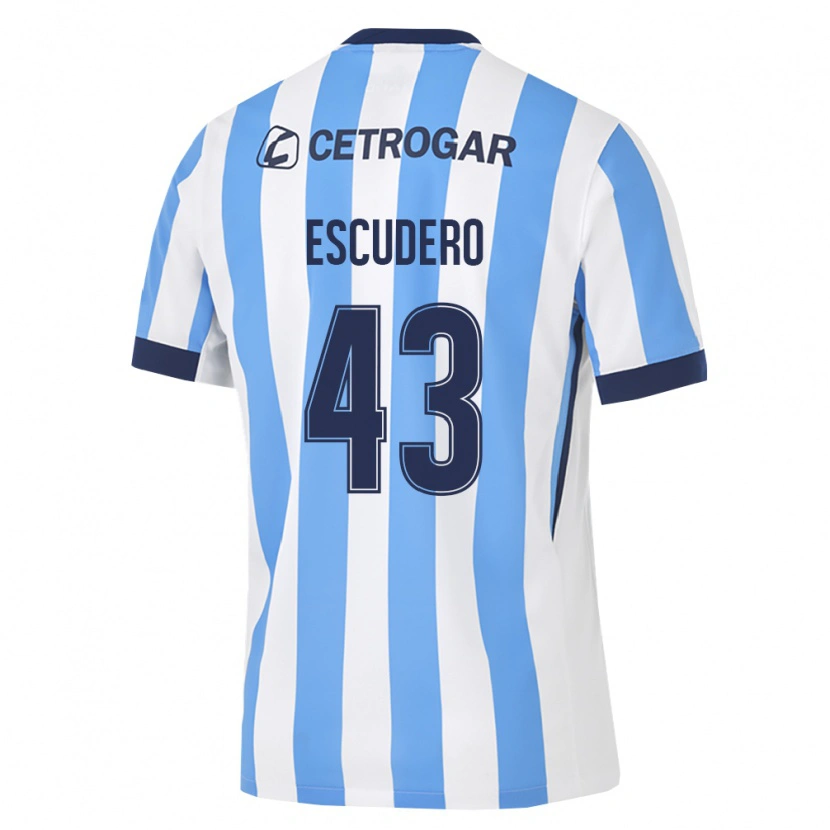 Danxen Mænd Gonzalo Escudero #43 Lyseblå Hvid Sort Hjemmebane Spillertrøjer 2026/27 Trøje T-Shirt