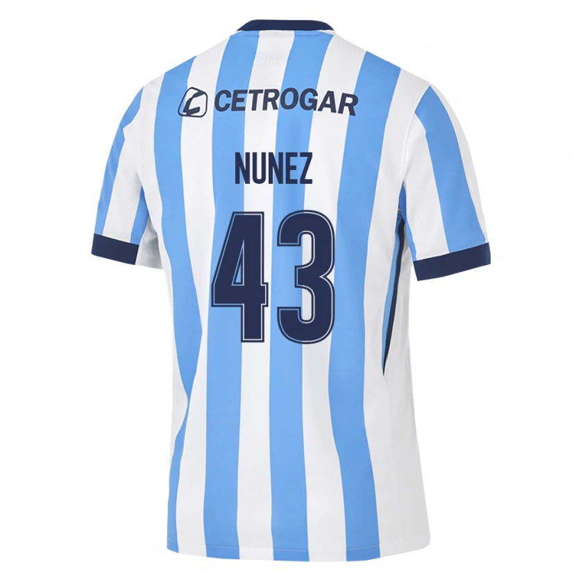 Danxen Mænd Lucas Nunez #43 Lyseblå Hvid Sort Hjemmebane Spillertrøjer 2026/27 Trøje T-Shirt