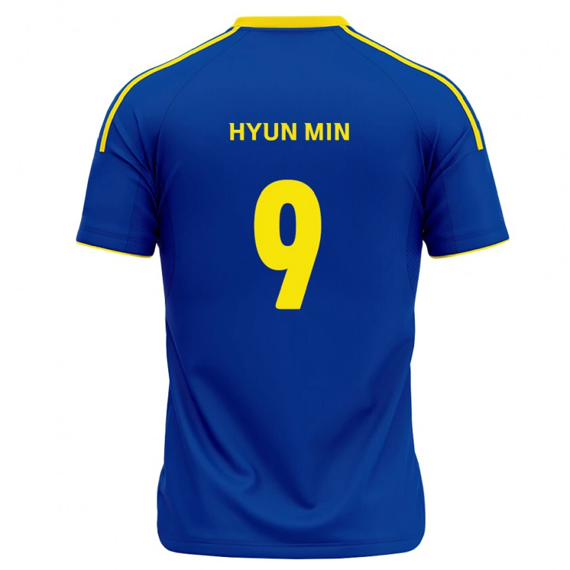 Danxen Mænd Hyun-Min Oh #9 Kongelig Blå Gul Hjemmebane Spillertrøjer 2026/27 Trøje T-Shirt