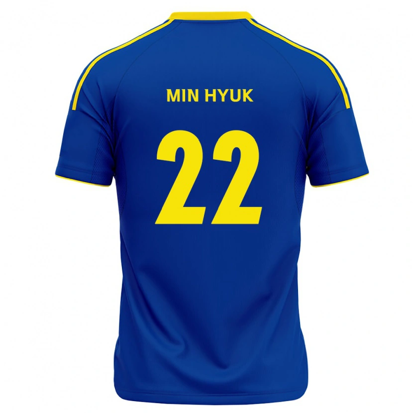 Danxen Mænd Min-Hyuk Lee #22 Kongelig Blå Gul Hjemmebane Spillertrøjer 2026/27 Trøje T-Shirt