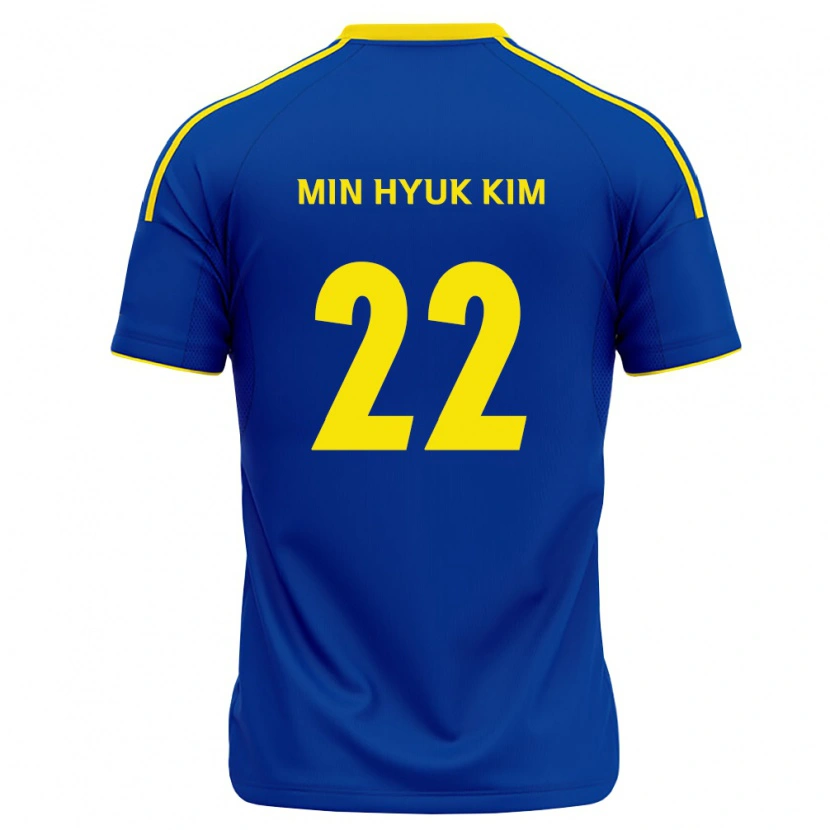Danxen Mænd Min-Hyuk Kim #22 Kongelig Blå Gul Hjemmebane Spillertrøjer 2026/27 Trøje T-Shirt