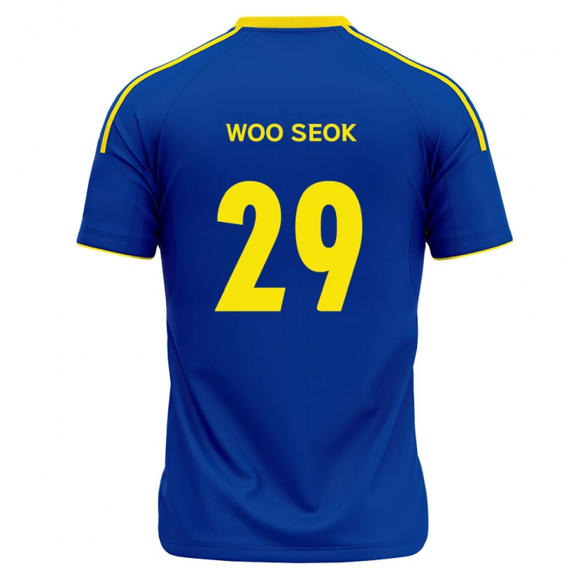 Danxen Mænd Woo-Seok Jung #29 Kongelig Blå Gul Hjemmebane Spillertrøjer 2026/27 Trøje T-Shirt