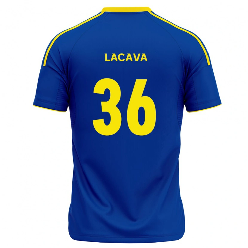 Danxen Mænd Matías Lacava #36 Kongelig Blå Gul Hjemmebane Spillertrøjer 2026/27 Trøje T-Shirt