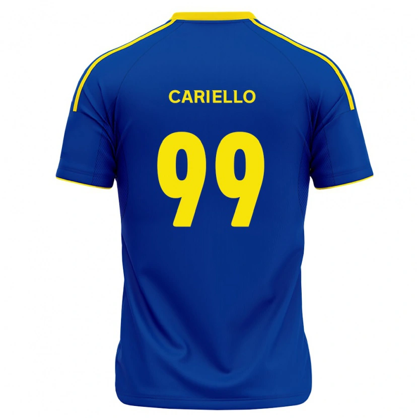 Danxen Mænd Yago Cariello #99 Kongelig Blå Gul Hjemmebane Spillertrøjer 2026/27 Trøje T-Shirt