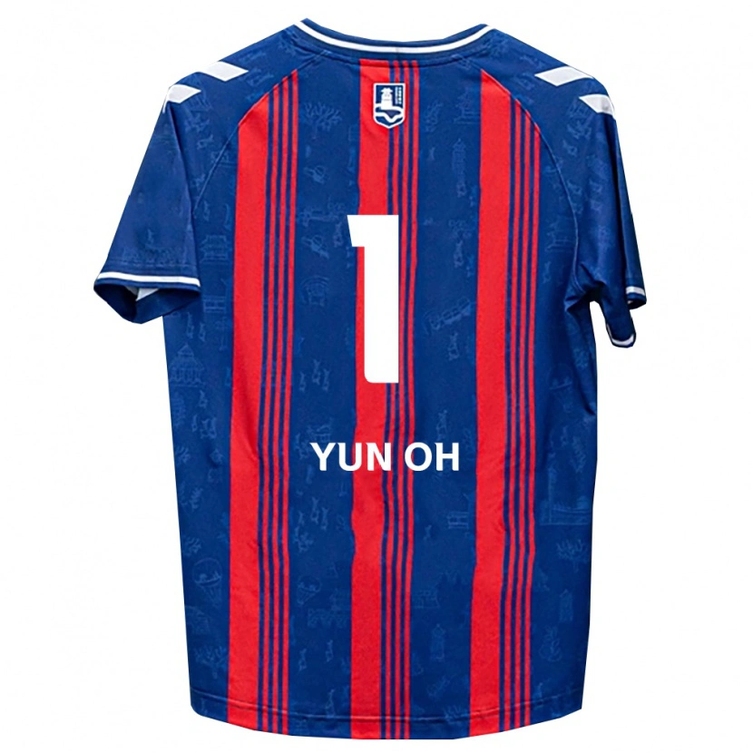 Danxen Mænd Yun-Oh Lee #1 Blå Rød Hvid Hjemmebane Spillertrøjer 2026/27 Trøje T-Shirt