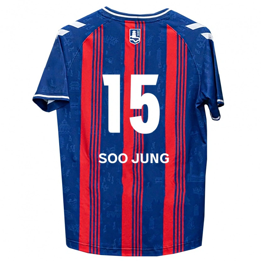 Danxen Mænd Soo-Jung Ryu #15 Blå Rød Hvid Hjemmebane Spillertrøjer 2026/27 Trøje T-Shirt