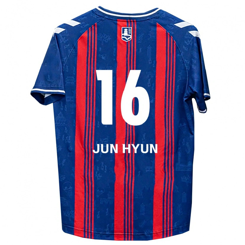 Danxen Mænd Jun-Hyun Jo #16 Blå Rød Hvid Hjemmebane Spillertrøjer 2026/27 Trøje T-Shirt