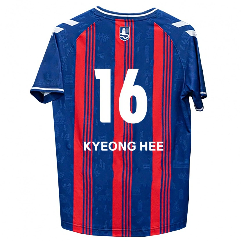 Danxen Mænd Kyeong-Hee Kim #16 Blå Rød Hvid Hjemmebane Spillertrøjer 2026/27 Trøje T-Shirt