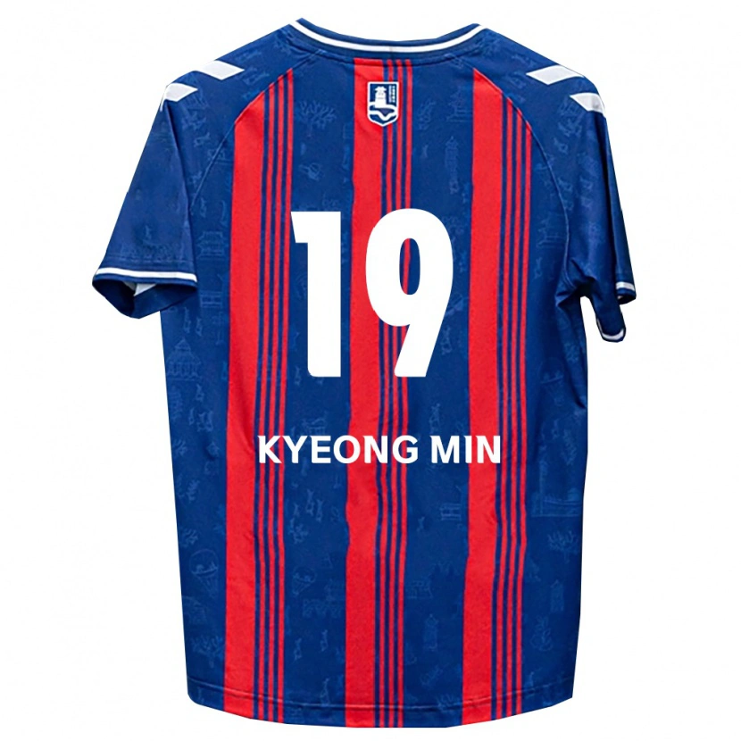 Danxen Mænd Kyeong-Min Kim #19 Blå Rød Hvid Hjemmebane Spillertrøjer 2026/27 Trøje T-Shirt