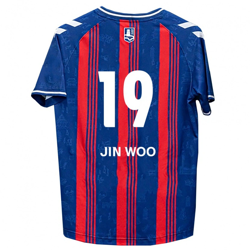 Danxen Mænd Jin-Woo Lee #19 Blå Rød Hvid Hjemmebane Spillertrøjer 2026/27 Trøje T-Shirt