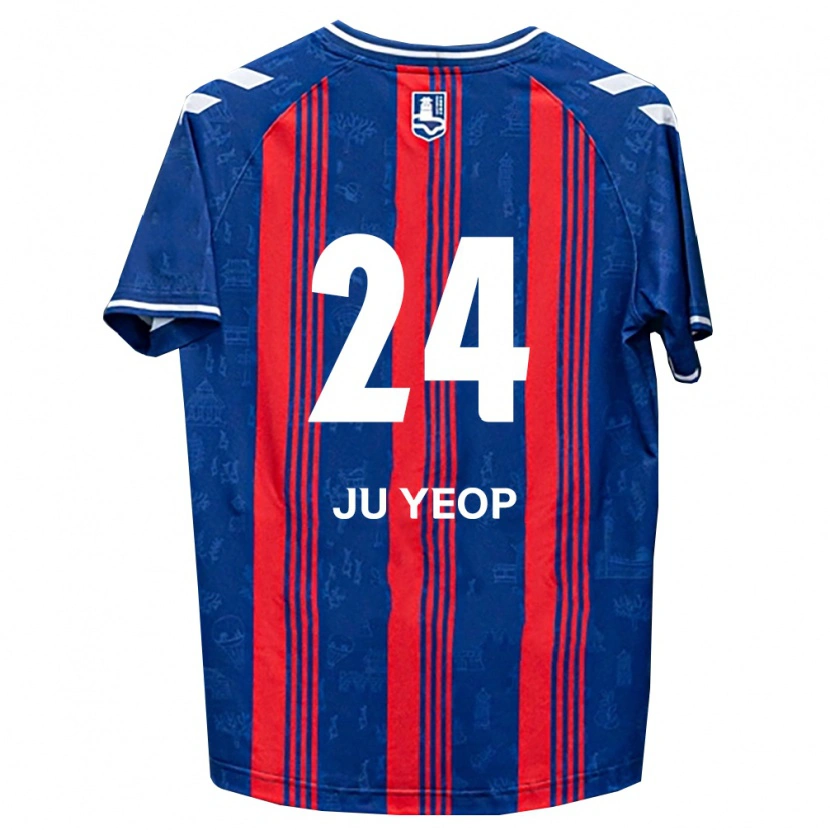 Danxen Mænd Ju-Yeop Kim #24 Blå Rød Hvid Hjemmebane Spillertrøjer 2026/27 Trøje T-Shirt