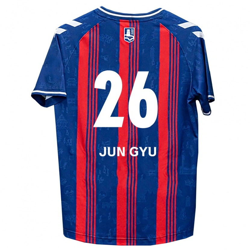 Danxen Mænd Jun-Gyu Ahn #26 Blå Rød Hvid Hjemmebane Spillertrøjer 2026/27 Trøje T-Shirt