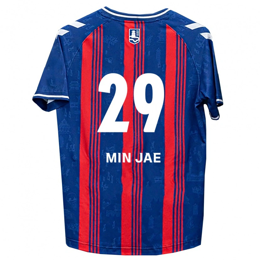 Danxen Mænd Min-Jae Kang #29 Blå Rød Hvid Hjemmebane Spillertrøjer 2026/27 Trøje T-Shirt